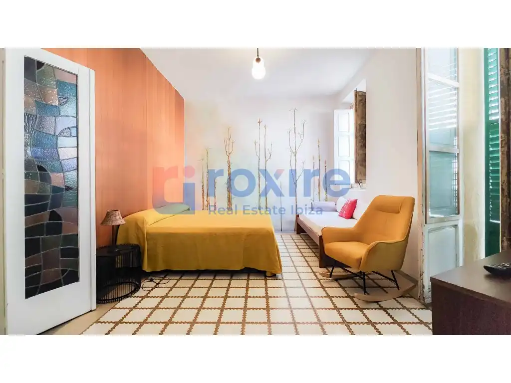 Schlafzimmer von Wohnung zur Miete in Eivissa mit Möbliert, Ofen und Waschmaschine