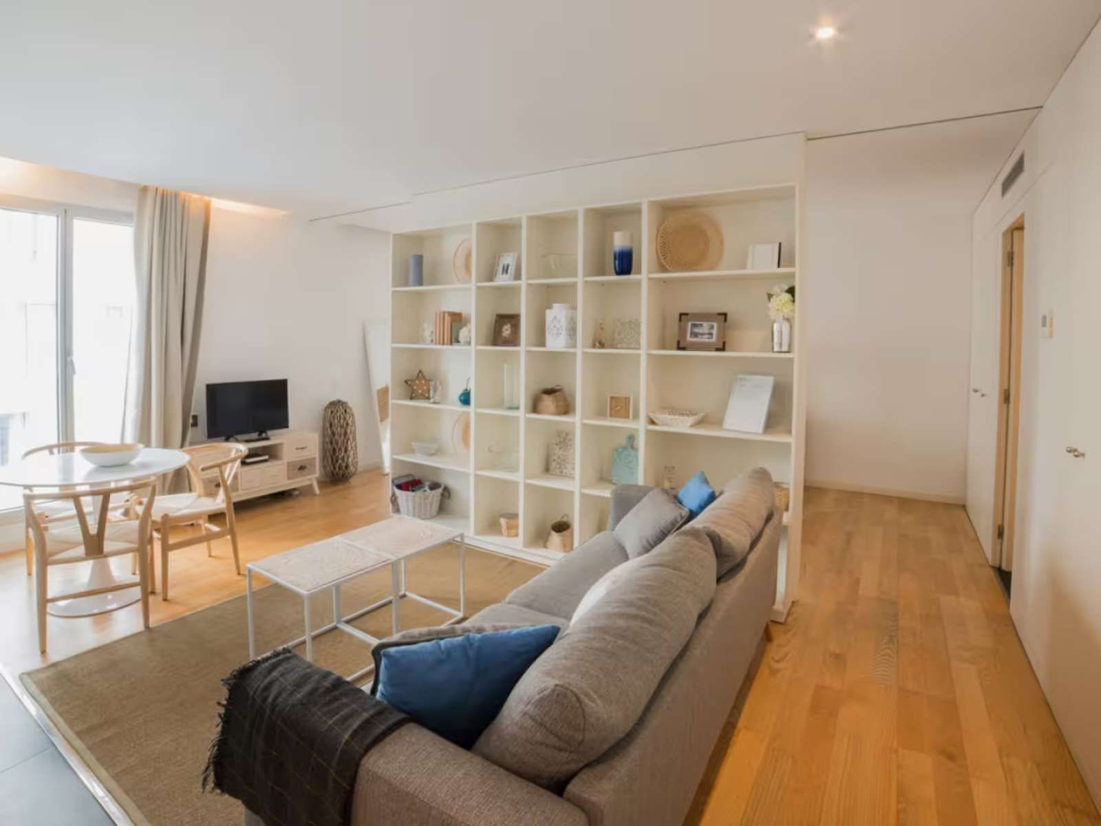 Sala de estar de Estudio para compartir en  Barcelona Capital con Aire acondicionado y Terraza