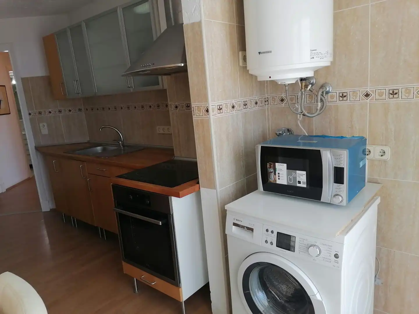 Cocina de Apartamento de alquiler en  Palma de Mallorca con Aire acondicionado, Amueblado y Balcón