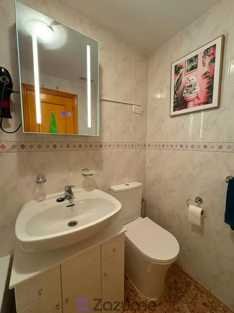 Baño de Piso de alquiler en Torrevieja con Aire acondicionado, Calefacción y Piscina