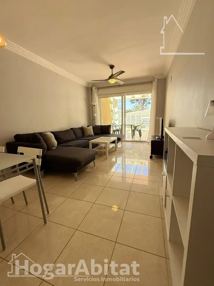 Living room of Flat for sale in Dénia  with Air Conditioner, Private garden and Terrace