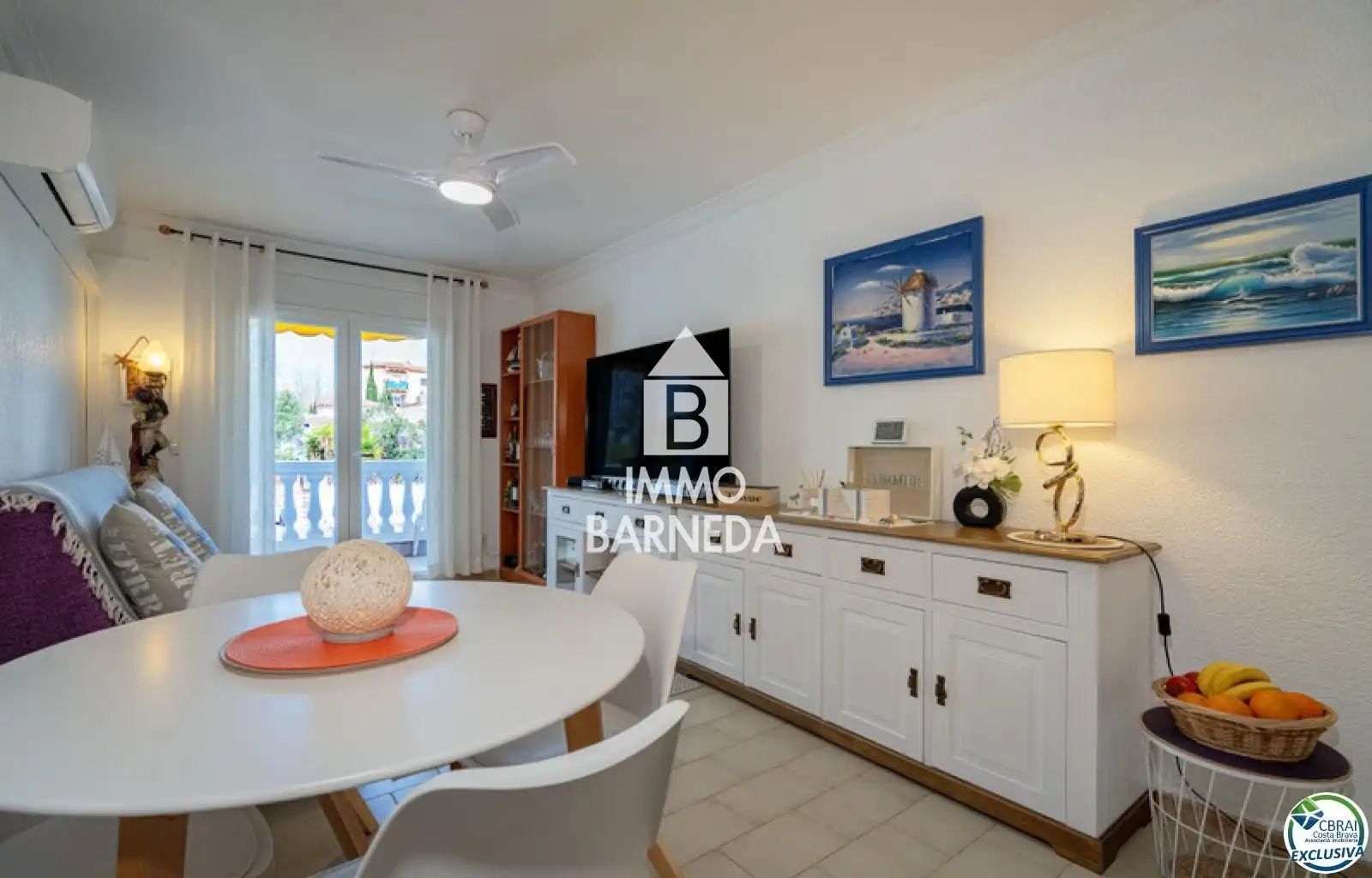 Esszimmer von Wohnung zum Verkauf in Empuriabrava mit Abstellraum, Schwimmbad und Möbliert