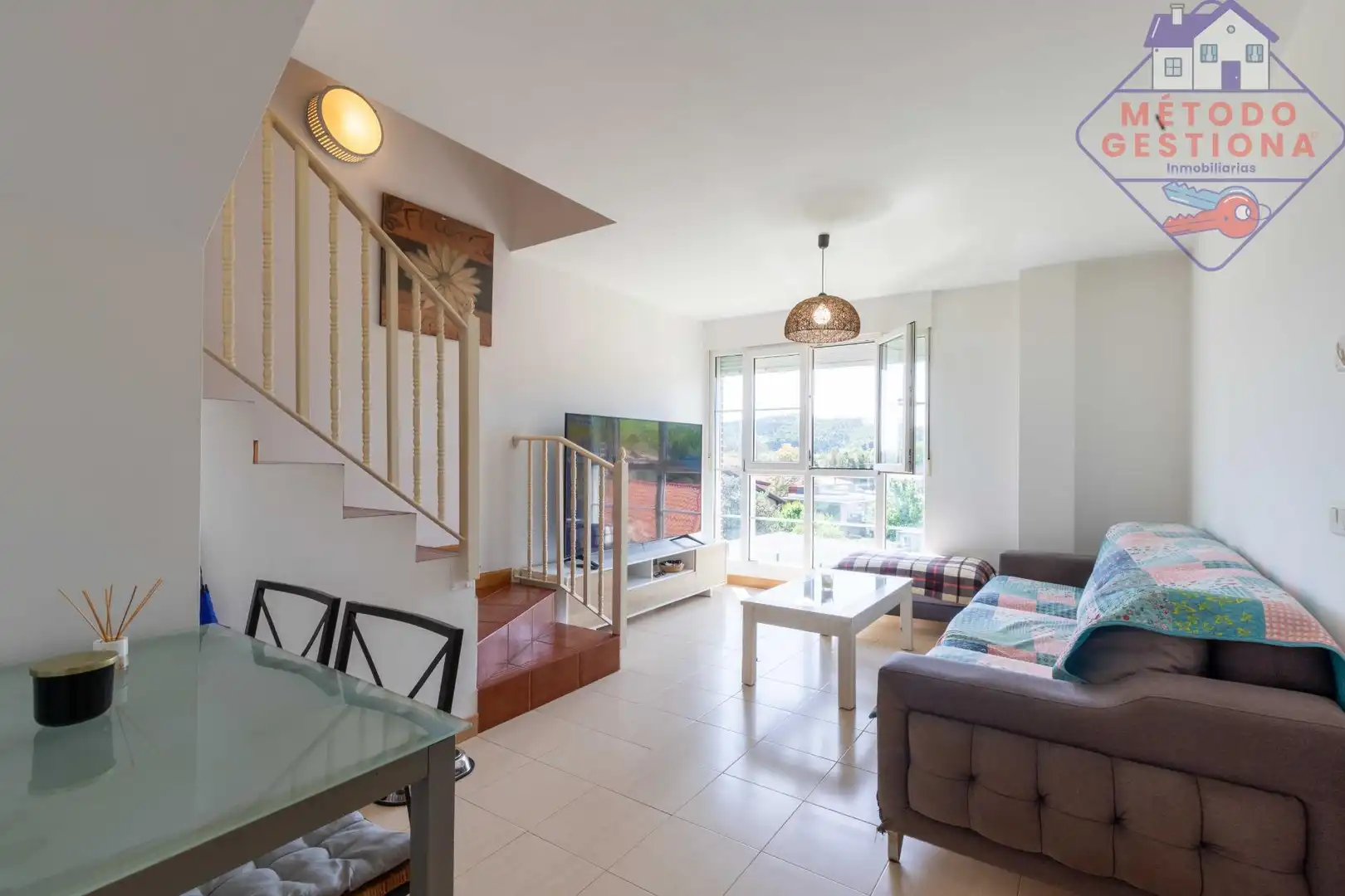 Wohnzimmer von Maisonette zum Verkauf in Miengo mit Heizung