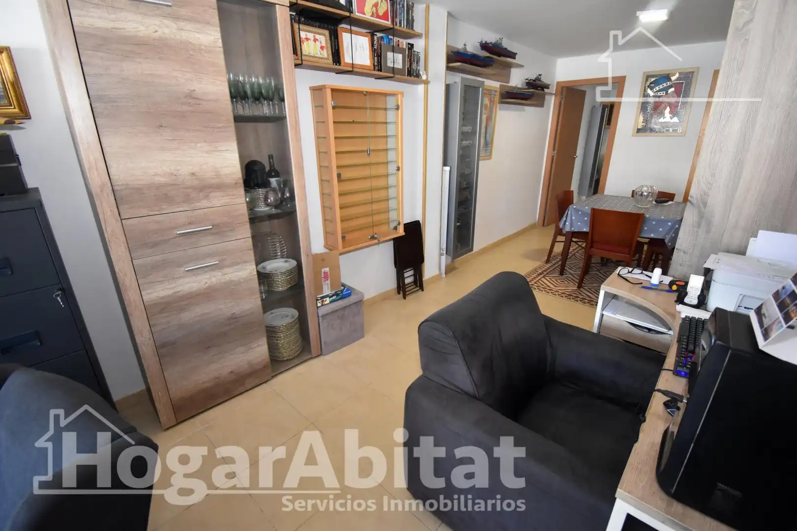 Living room of Flat for sale in Chilches / Xilxes  with Air Conditioner, Heating and Furnished