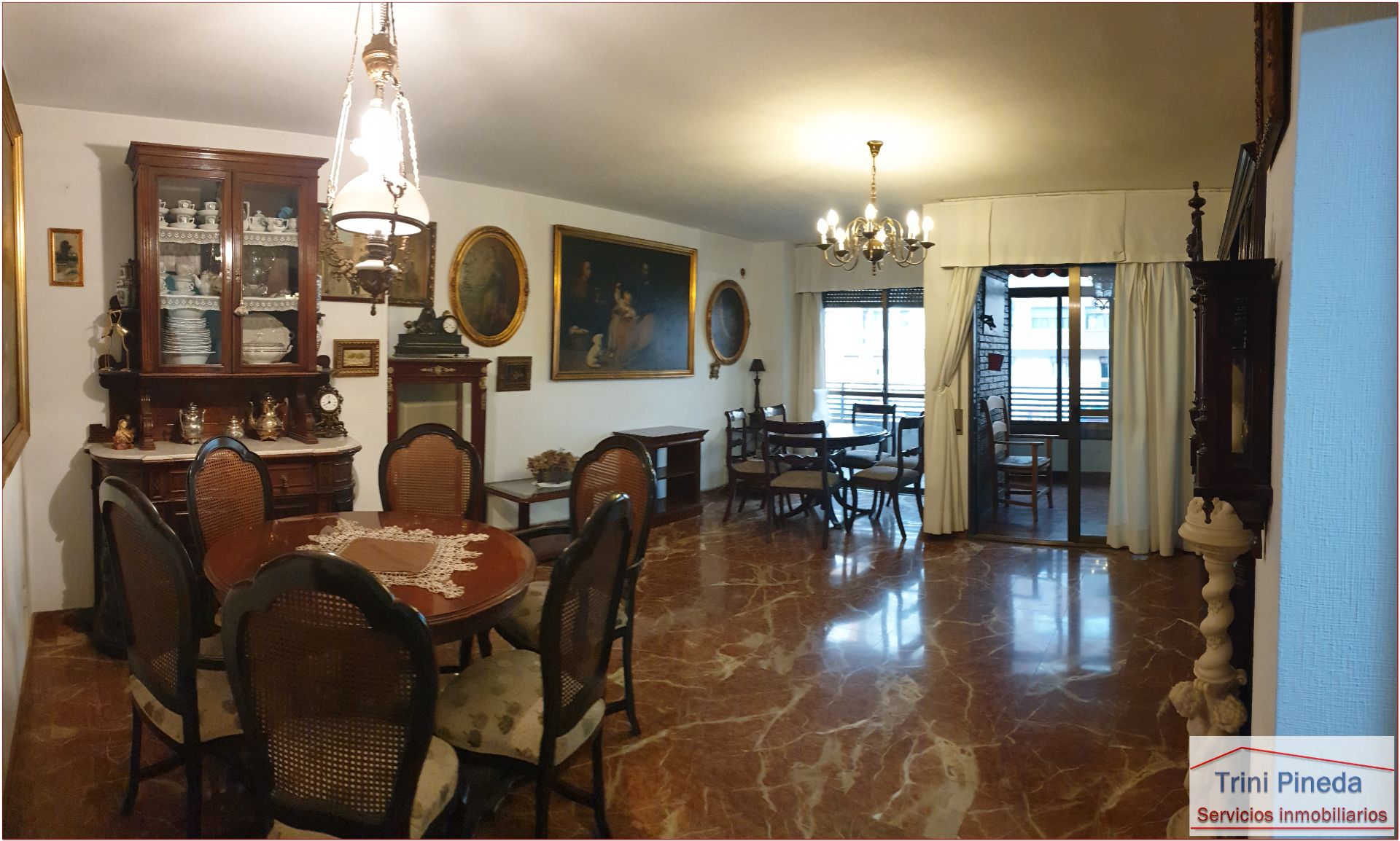 Dining room of Flat for sale in  Sevilla Capital  with Parquet flooring, Terrace and Oven