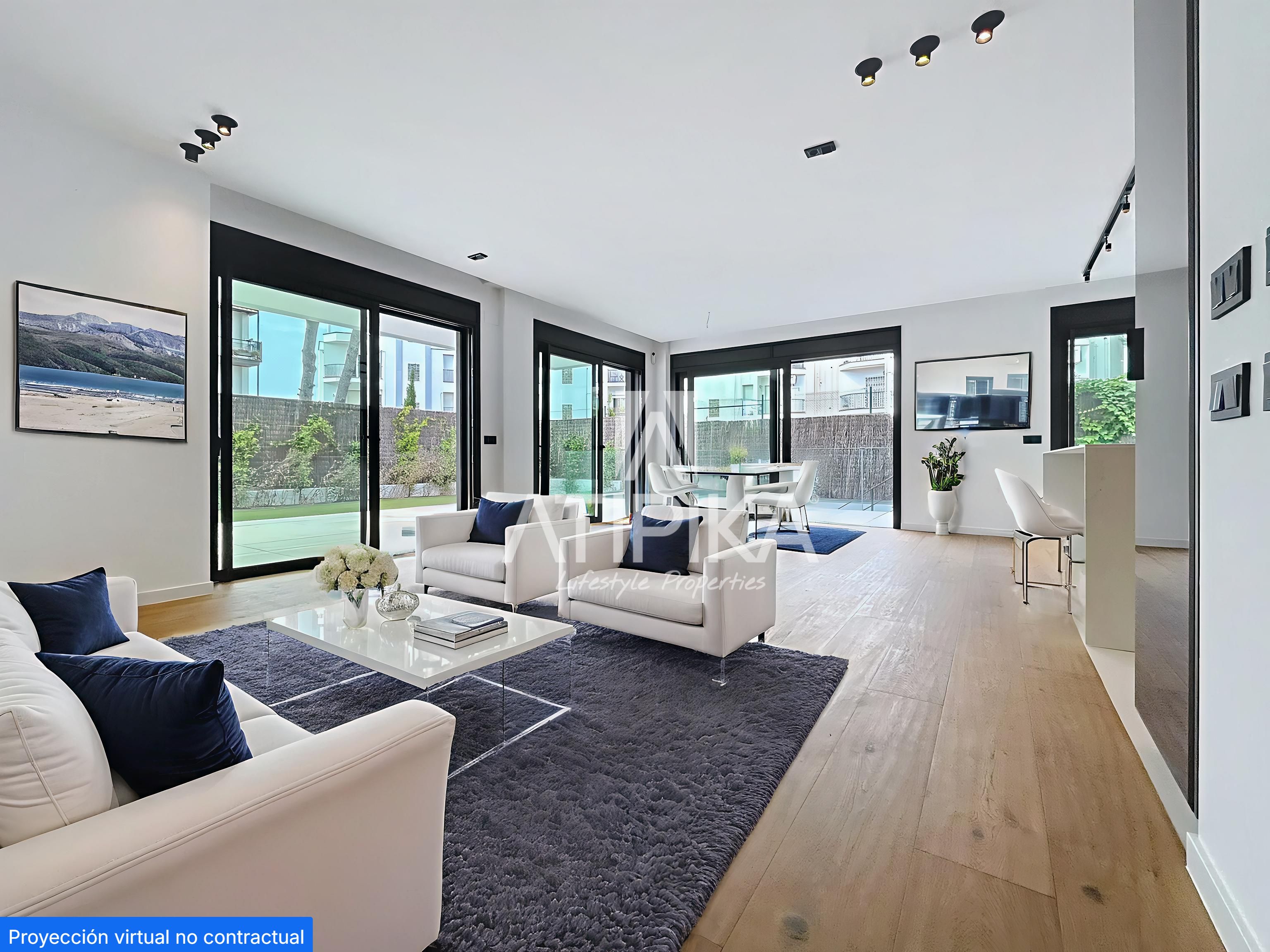 Sala d'estar de Pis en venda en Sitges amb Aire condicionat, Calefacció i Parquet