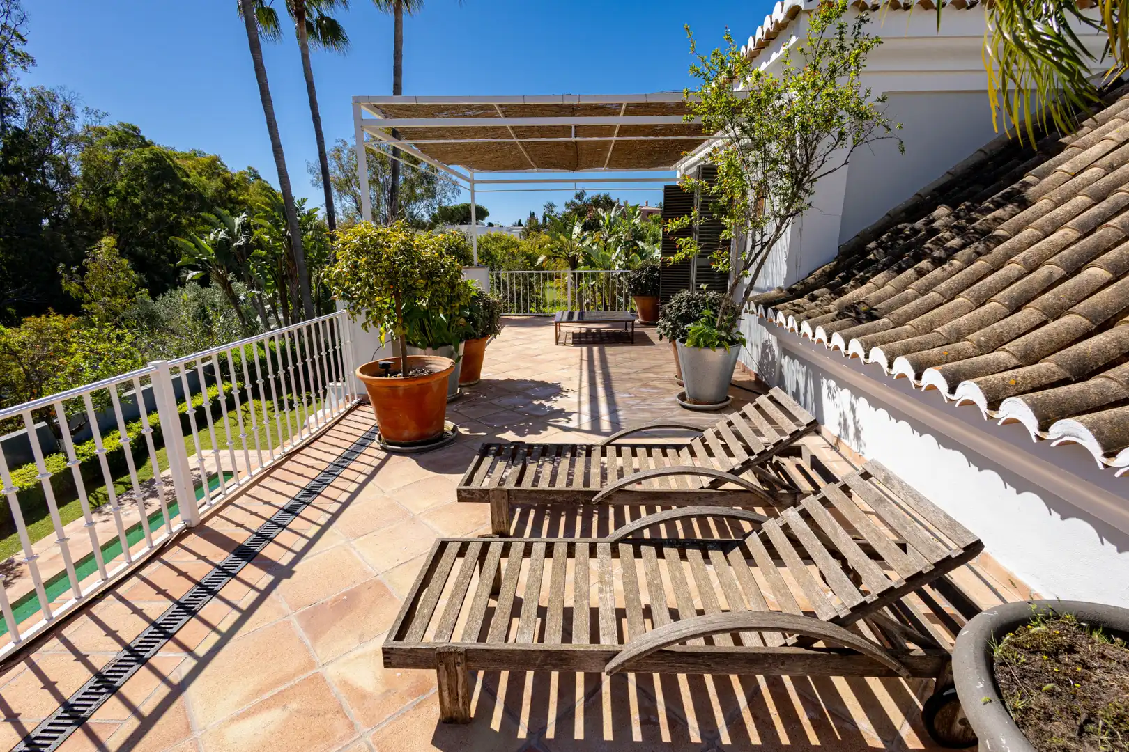 Terraza de Casa o chalet de alquiler en Estepona con Jardín privado, Terraza y Piscina