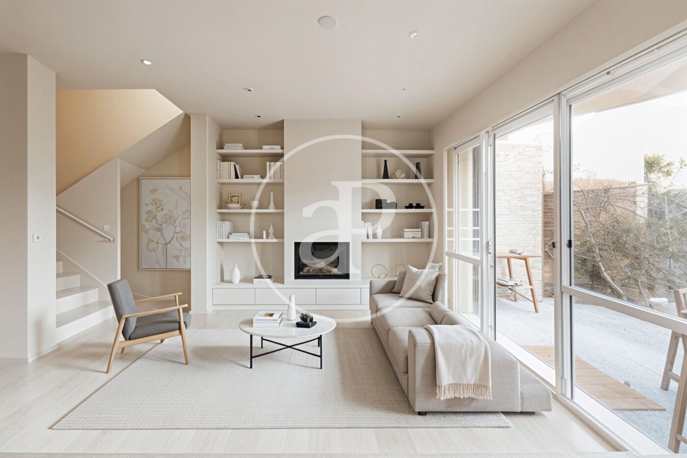 Living room of Single-family semi-detached for sale in Pozuelo de Alarcón  with Air Conditioner, Heating and Private garden