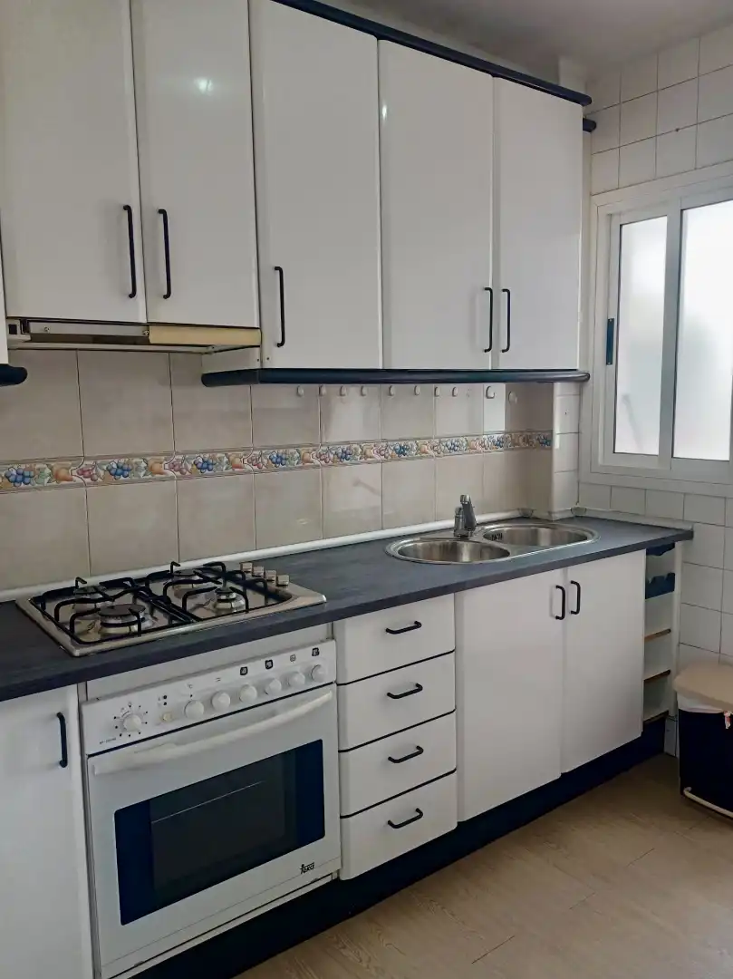 Kitchen of Flat for rent in Granada  with Parquet flooring, Terrace and Furnished