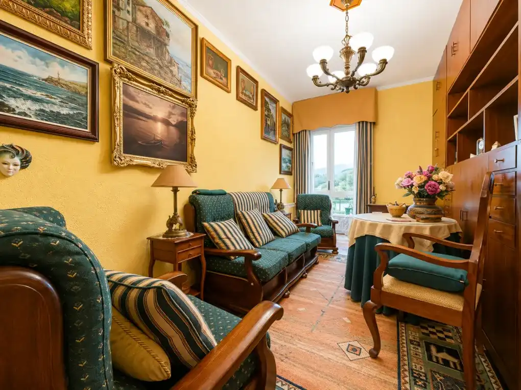 Sala de estar de Piso en venta en Ribadesella con Calefacción y Trastero