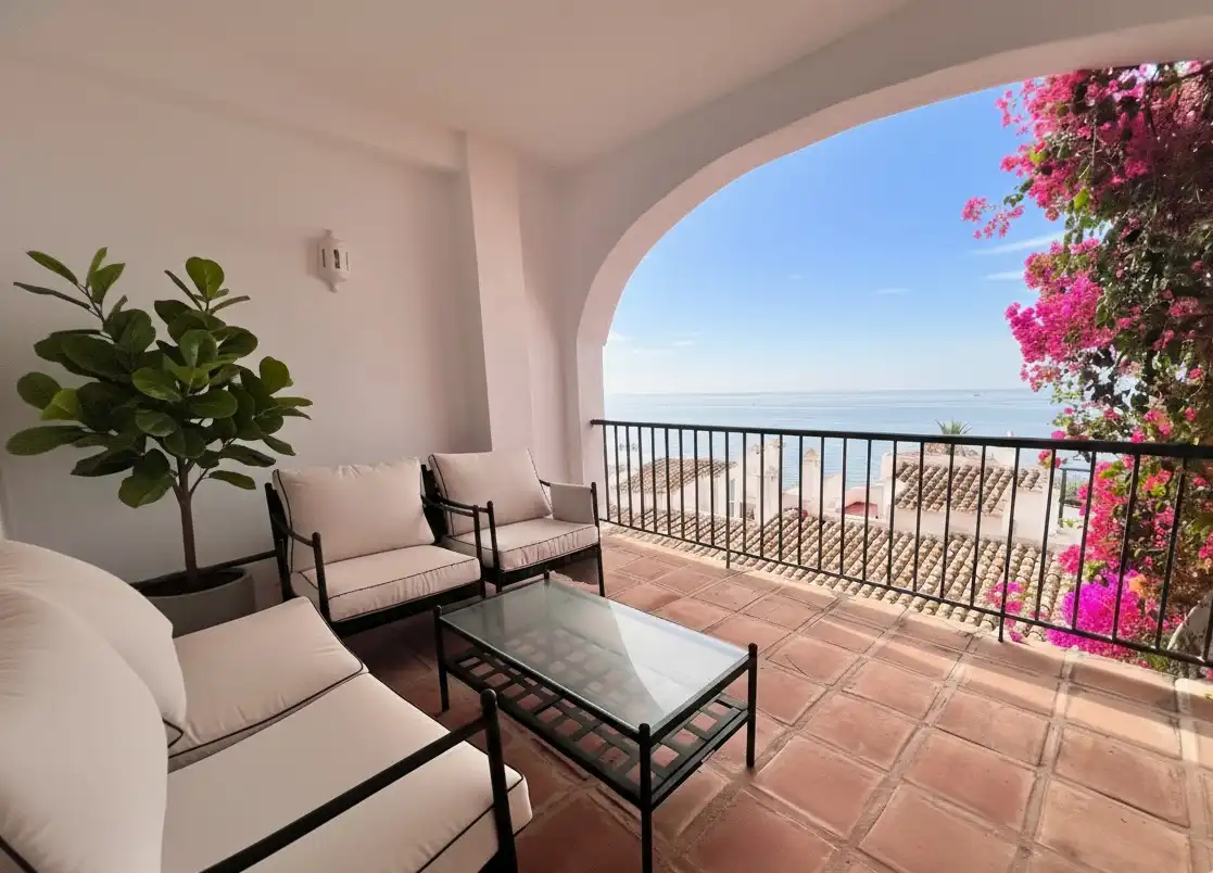 Terrassa de Apartament de lloguer en Mijas amb Jardí privat, Terrassa i Traster