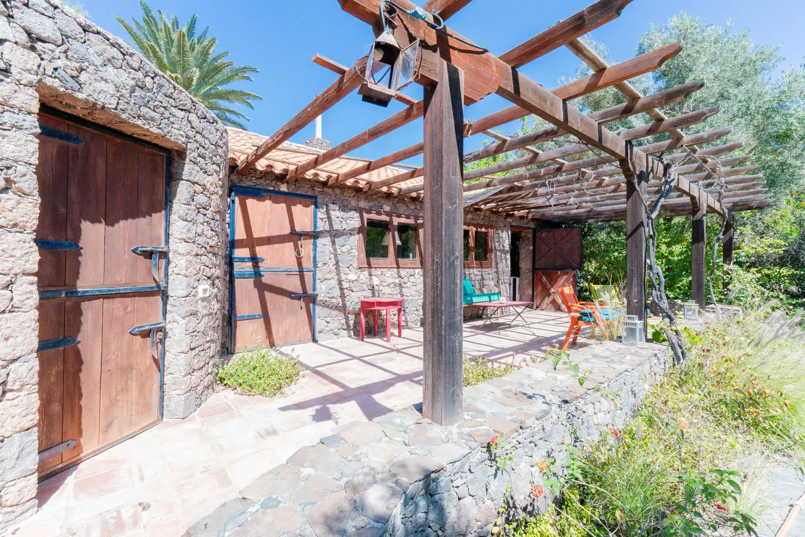 Terraza de Finca rústica en venta en San Bartolomé de Tirajana con Calefacción, Jardín privado y Parquet