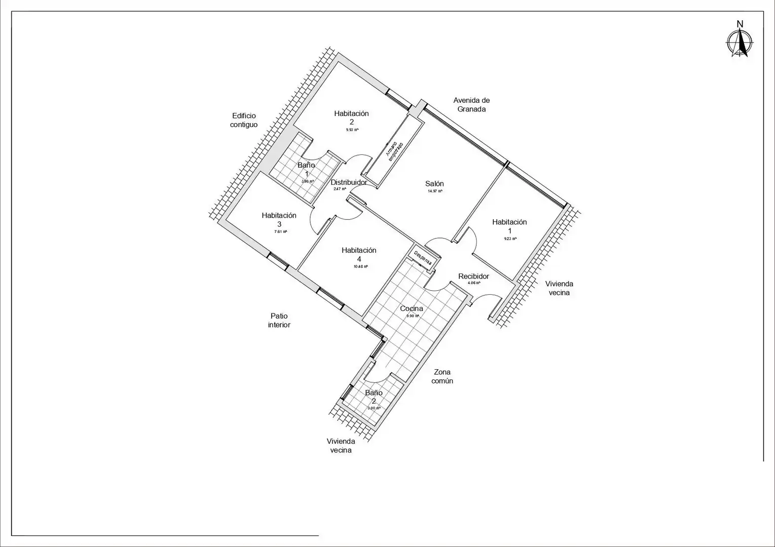 Wohnung zum Verkauf in Córdoba mit Klimaanlage, Heizung und Balkon