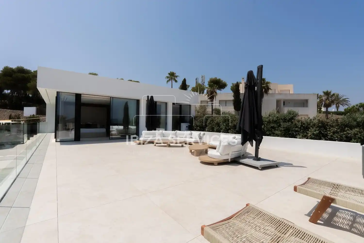 Terraza de Casa o chalet en venta en Santa Eulària des Riu con Aire acondicionado, Jardín privado y Piscina