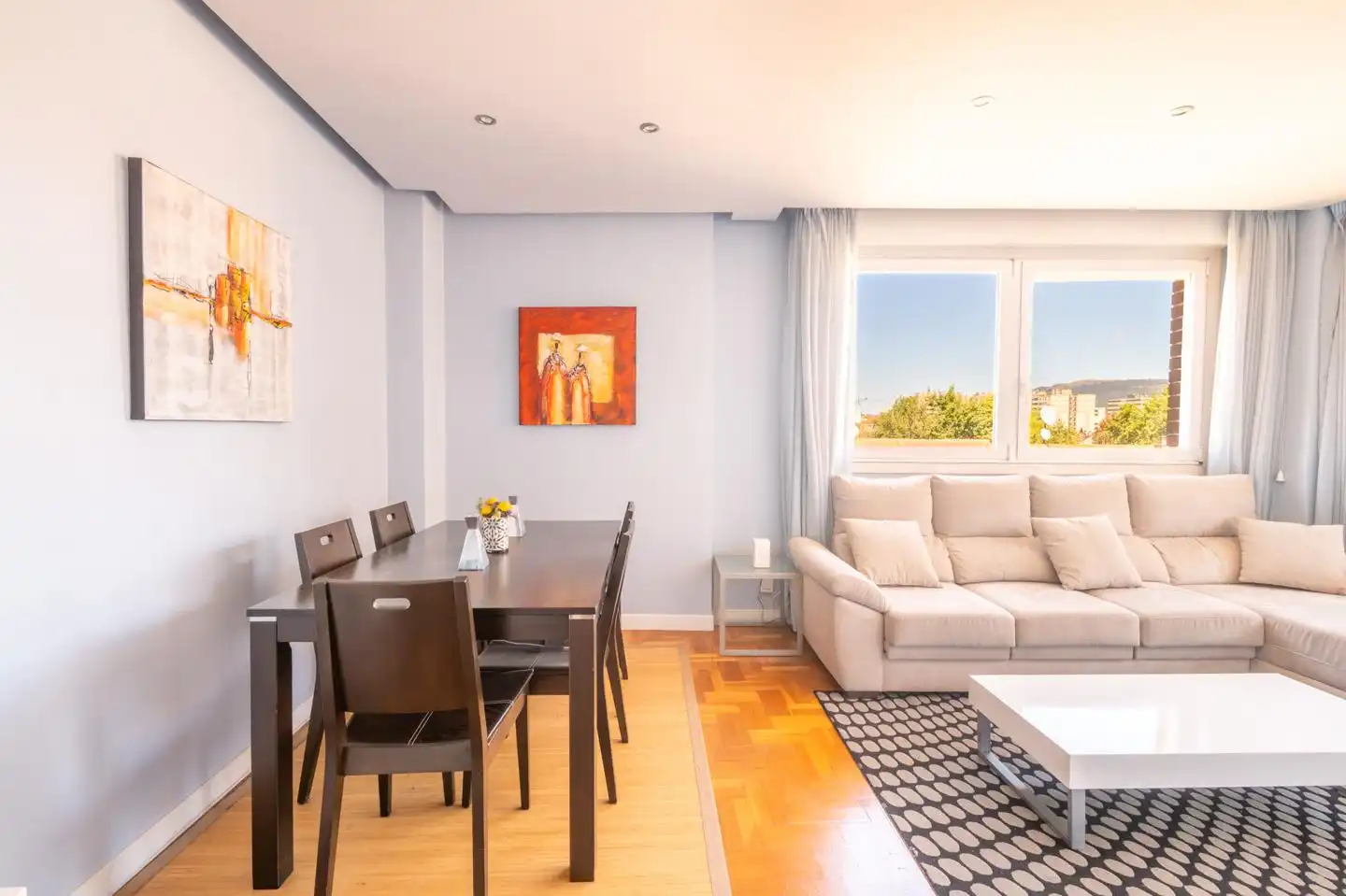 Sala de estar de Piso de alquiler en Barañáin / Barañain con Calefacción, Parquet y Trastero