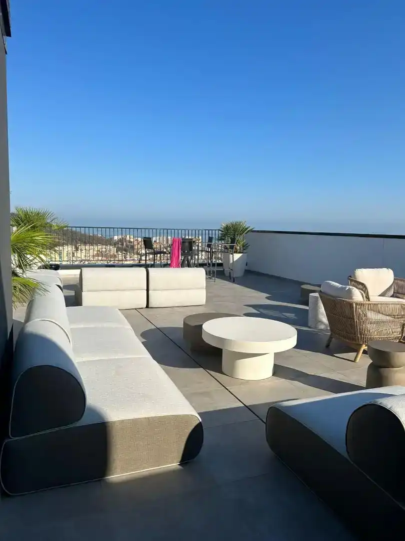 Terrasse von Wohnungen zur Miete in Málaga Capital mit Klimaanlage und Schwimmbad