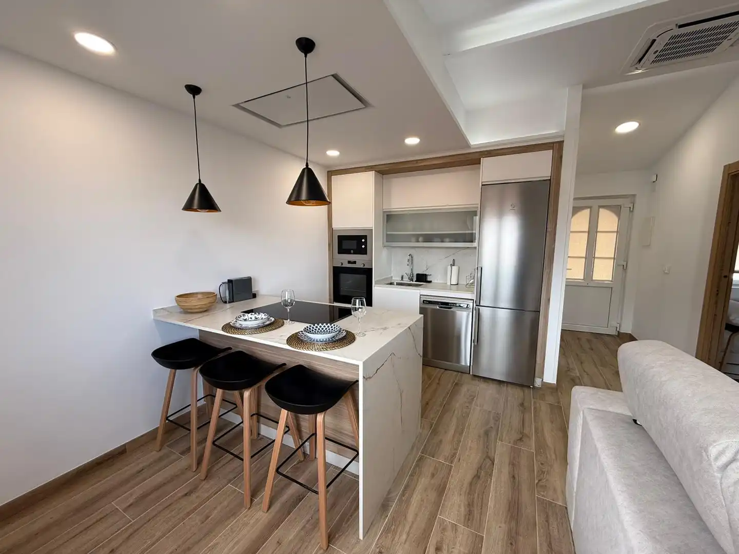 Kitchen of Flat for rent in Camariñas  with Heating, Parquet flooring and Furnished
