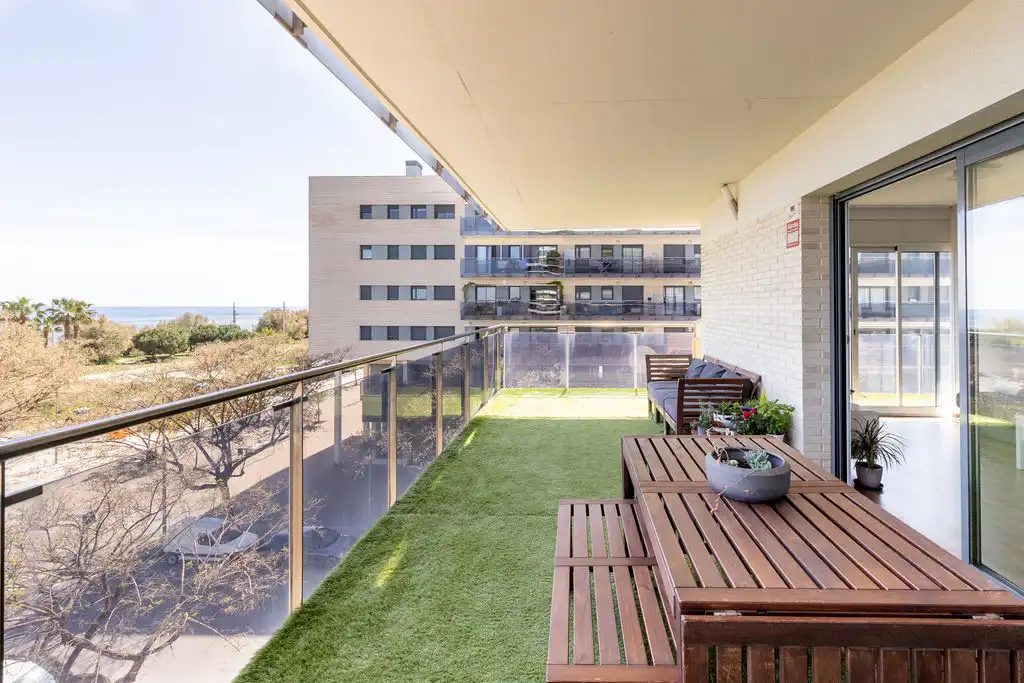 Terraza de Apartamento en venta en Mataró con Aire acondicionado, Calefacción y Parquet