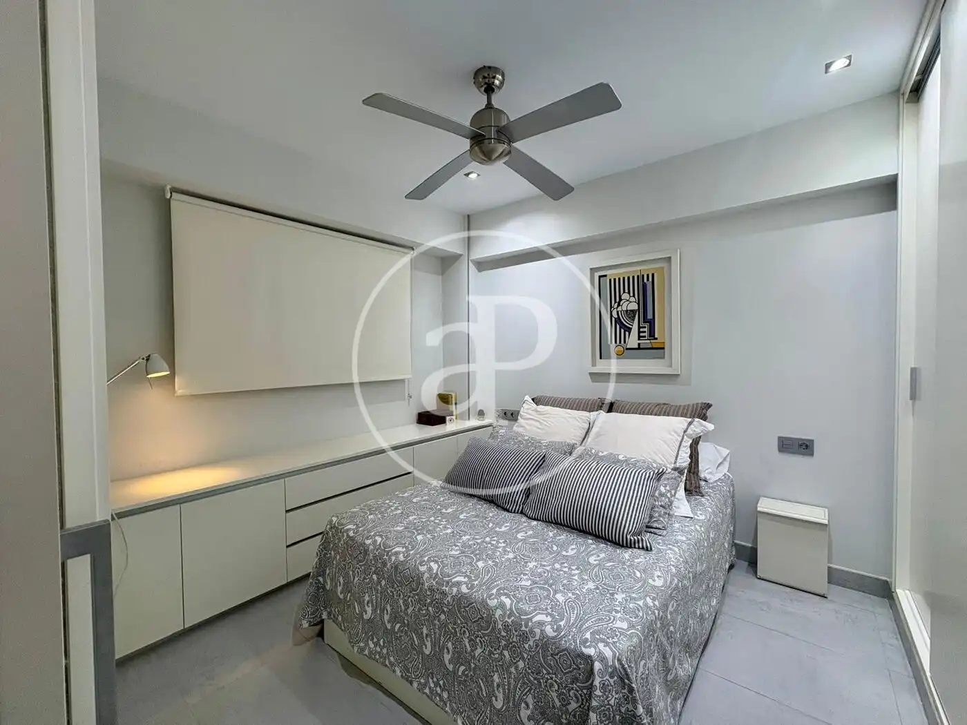 Schlafzimmer von Wohnung zur Miete in Canet d'En Berenguer mit Klimaanlage, Heizung und Privatgarten