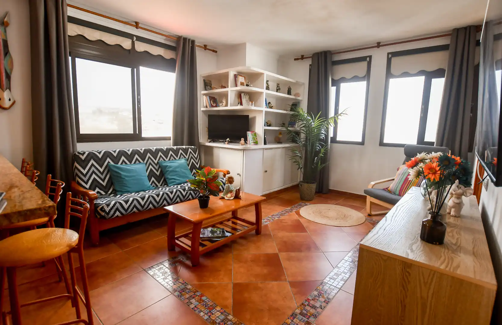 Wohnzimmer von Wohnung zum Verkauf in Gáldar mit Möbliert