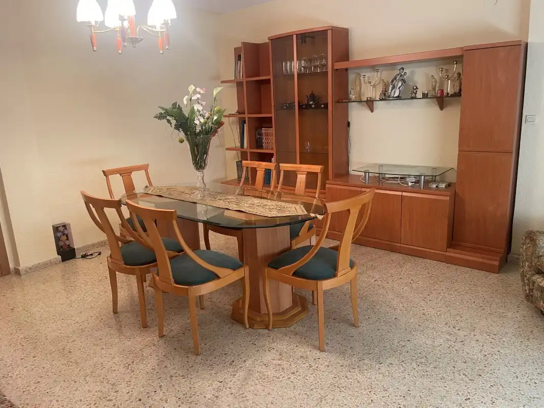 Dining room of Flat for rent in Gandia  with Air Conditioner, Terrace and Furnished