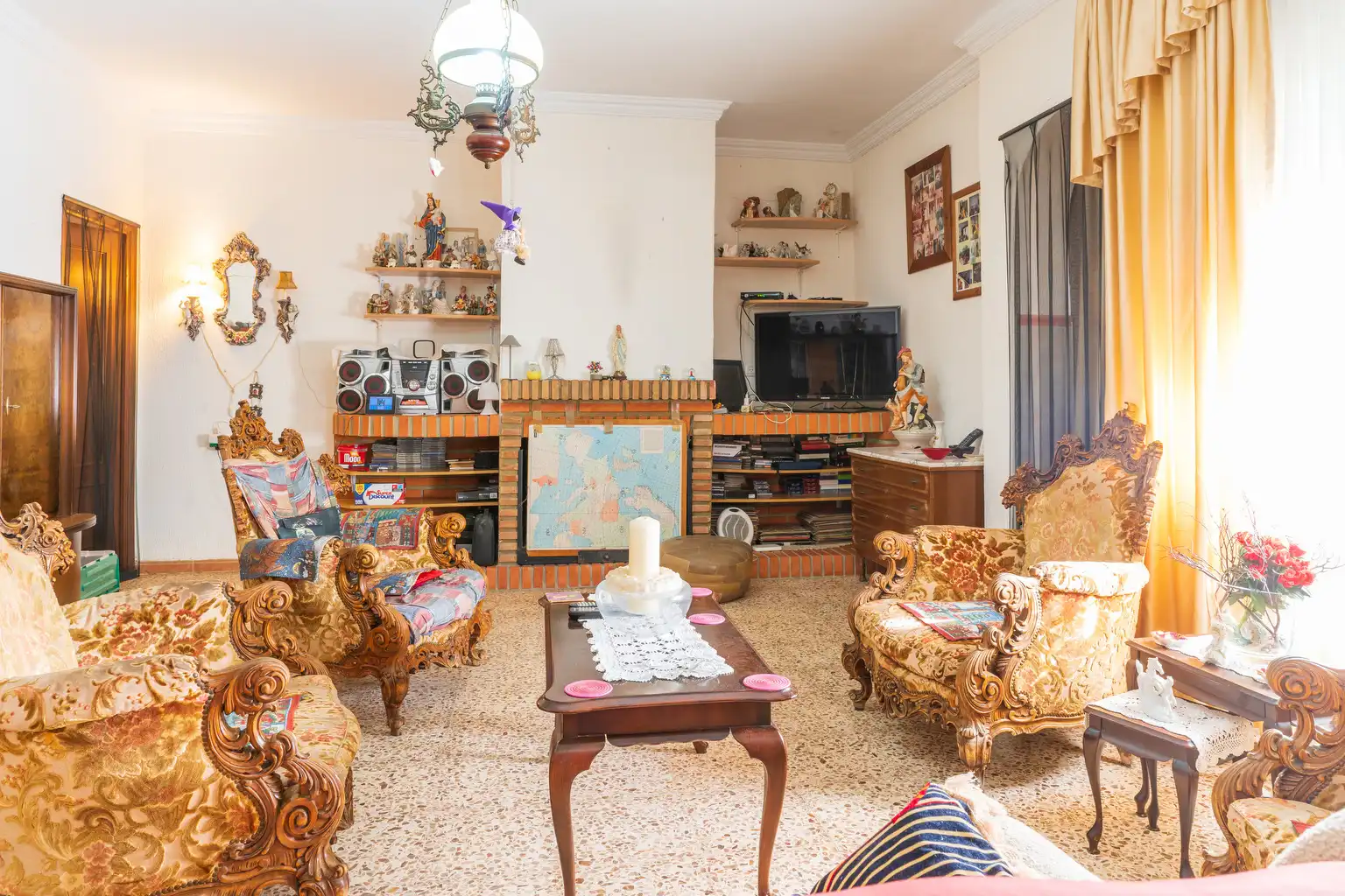 Living room of Country homes for sale in Bonares  with Private garden, Terrace and Swimming Pool