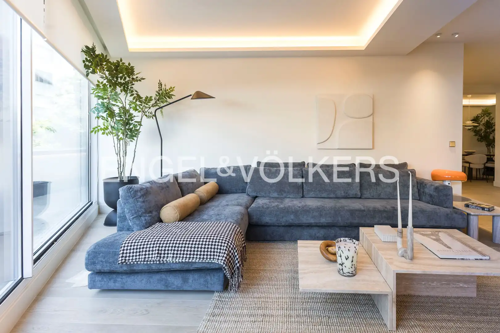 Wohnzimmer von Wohnung zur Miete in Madrid mit Klimaanlage, Heizung und Terrasse