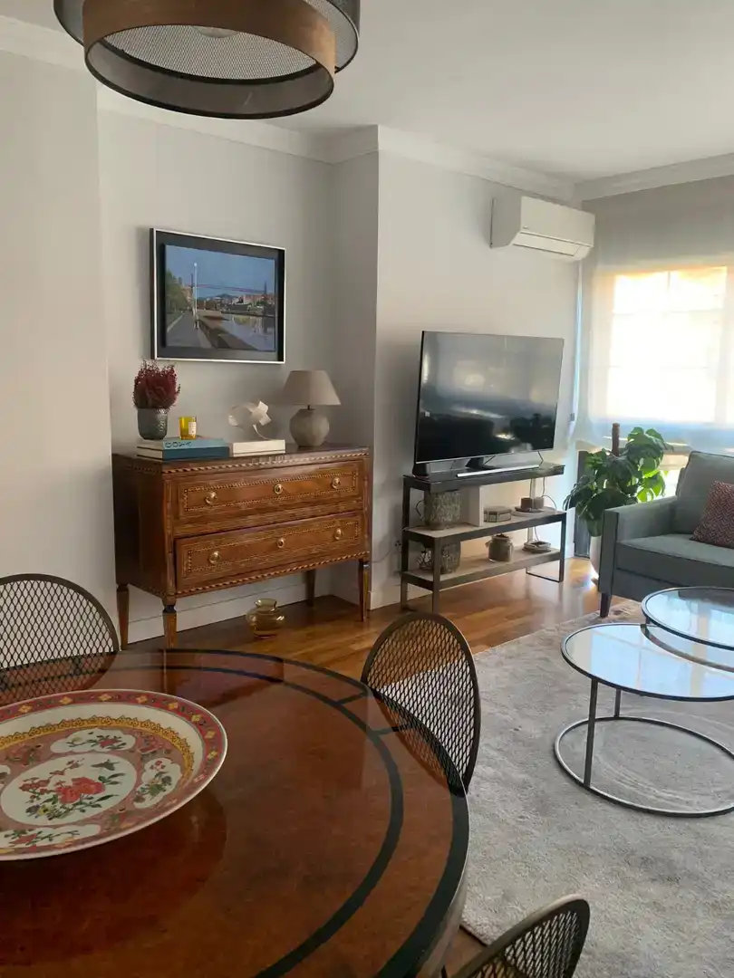 Living room of Flat for rent in Pozuelo de Alarcón  with Air Conditioner and Swimming Pool