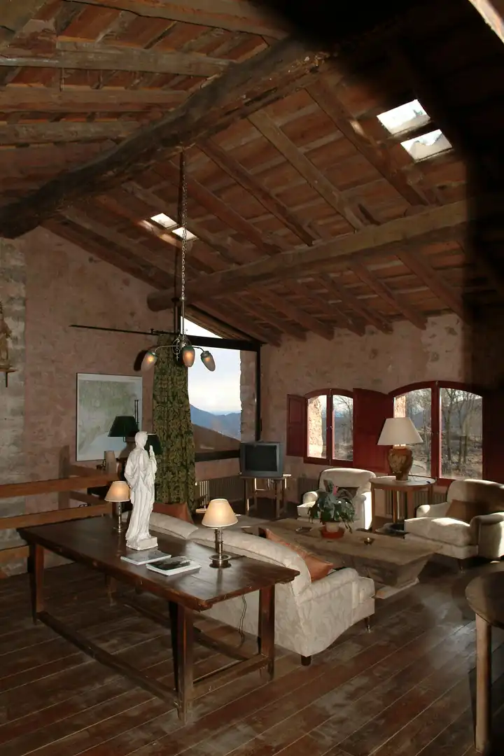 Sala de estar de Finca rústica en venta en Camprodon con Calefacción, Jardín privado y Terraza