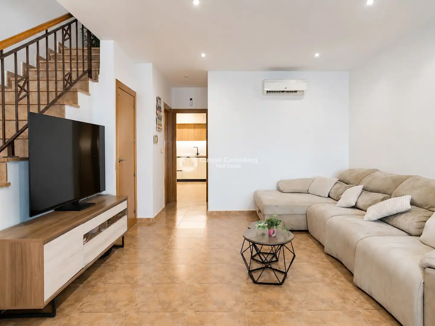 Sala d'estar de Casa adosada en venda en San Javier amb Aire condicionat, Calefacció i Terrassa