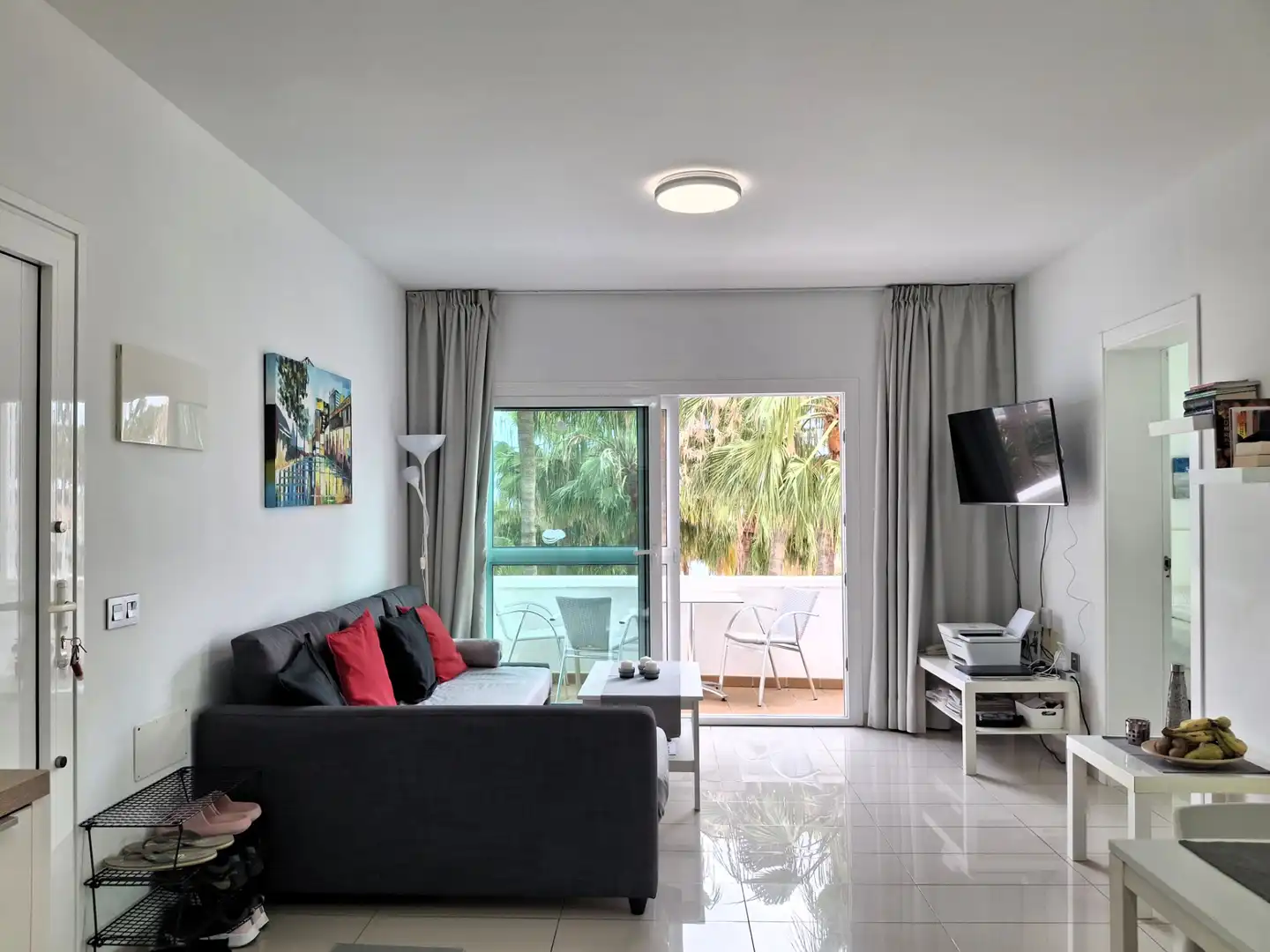 Sala de estar de Apartamento en venta en Pájara con Terraza, Amueblado y Horno