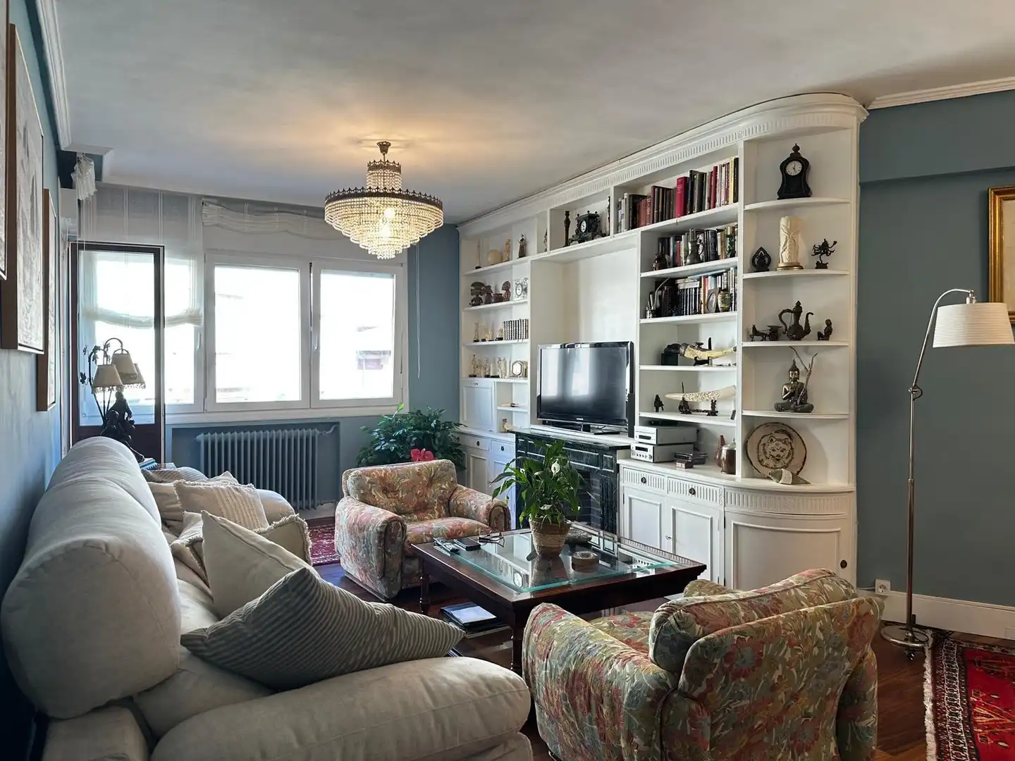 Sala de estar de Piso en venta en Getxo  con Calefacción, Terraza y Amueblado
