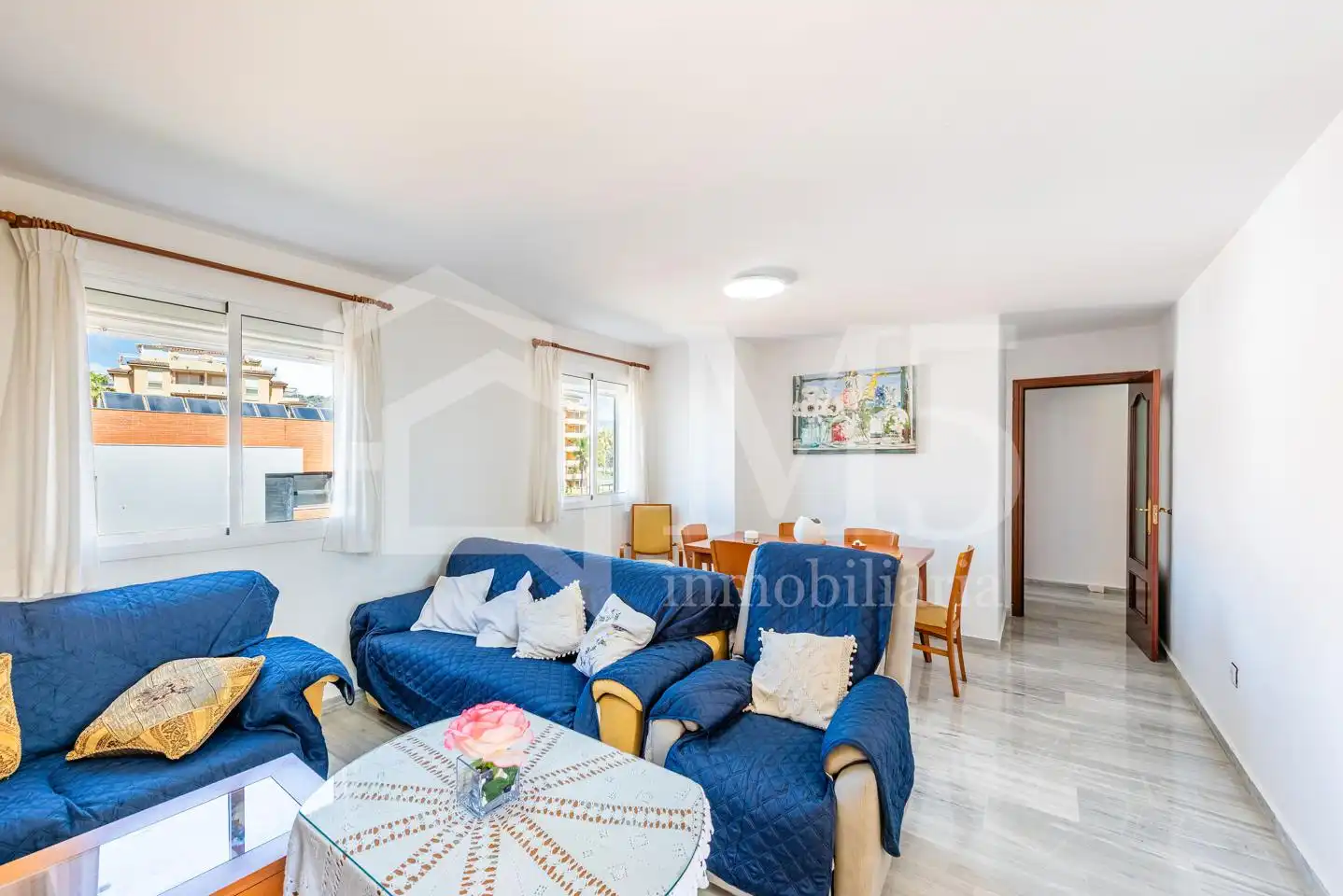 Sala de estar de Piso de alquiler en Algarrobo con Aire acondicionado, Terraza y Trastero