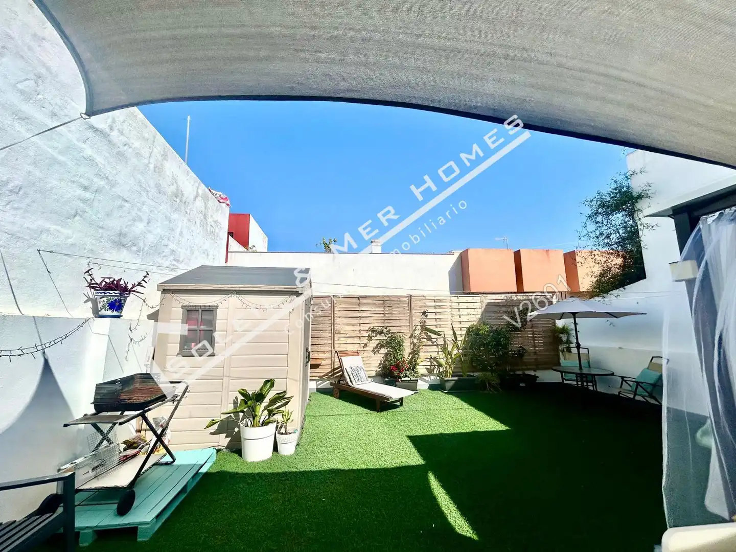 Terraza de Dúplex de alquiler en El Puerto de Santa María con Amueblado