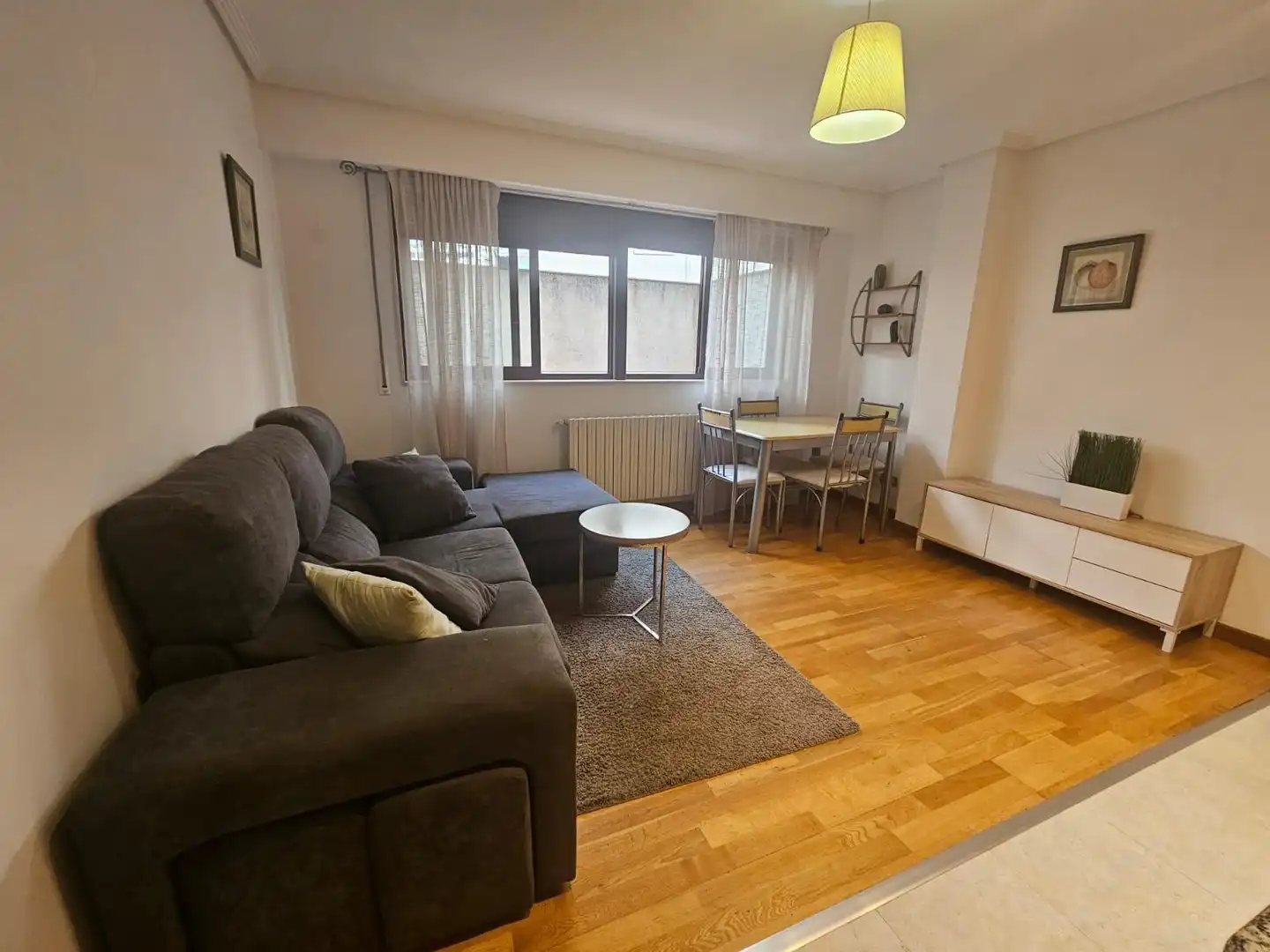 Sala d'estar de Pis de lloguer en Ourense Capital  amb Calefacció, Terrassa i Moblat