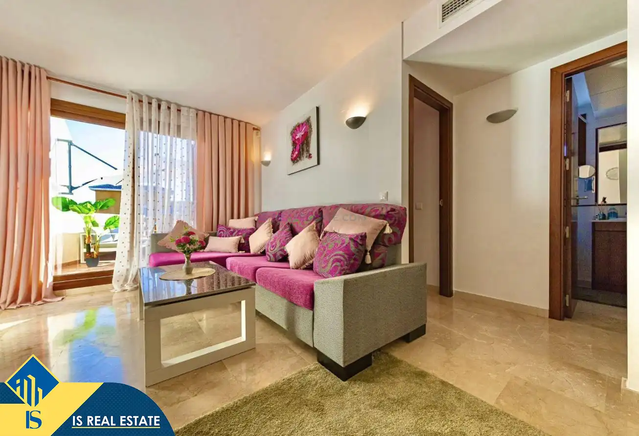 Wohnzimmer von Dachboden zum Verkauf in Orihuela mit Klimaanlage, Heizung und Terrasse