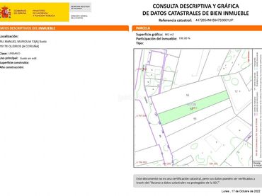 Terreno residencial en venta en Rúa Manuel Murguía 13