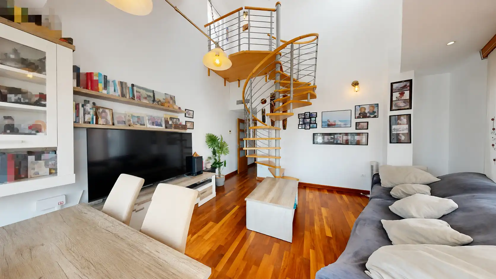 Sala de estar de Ático en venta en Sant Joan d'Alacant con Aire acondicionado, Parquet y Terraza