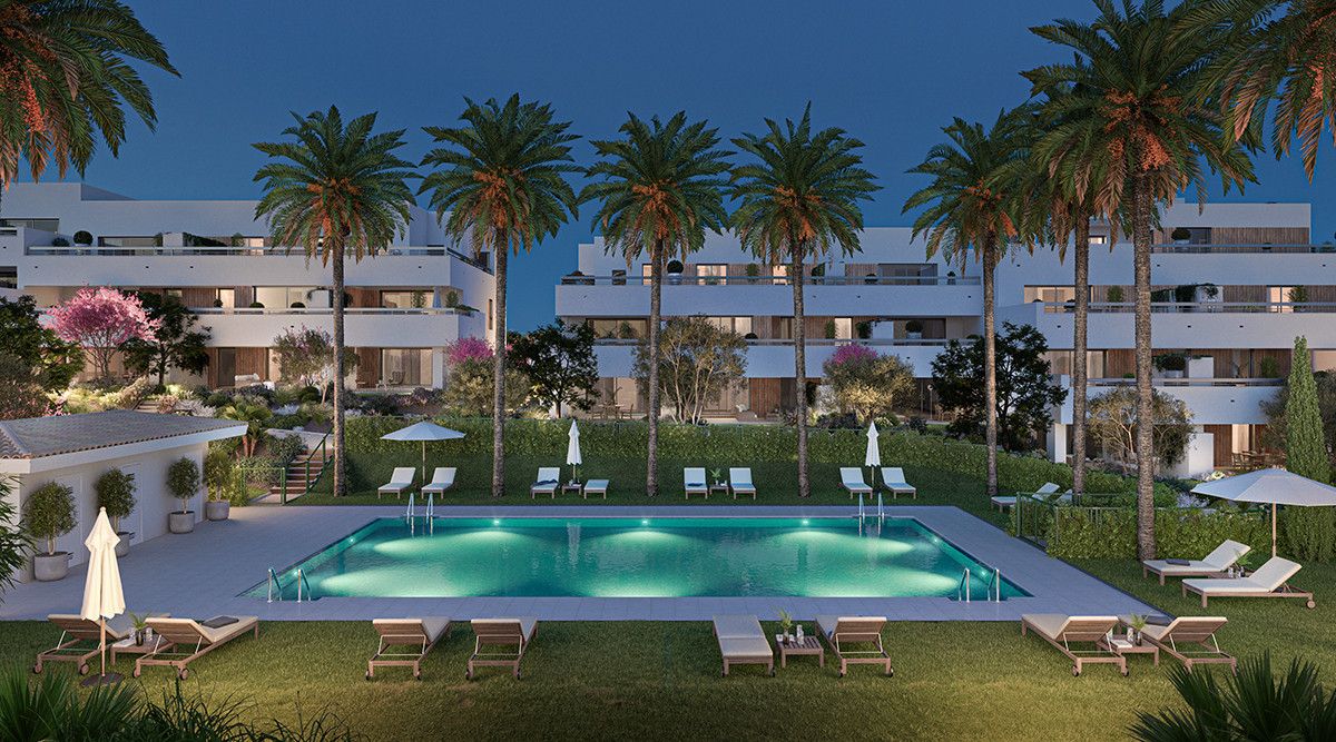 Jardí de Apartament en venda en Estepona amb Aire condicionat, Terrassa i Piscina