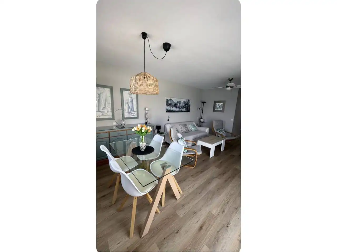 Dining room of Flat for rent in Roquetas de Mar  with Air Conditioner, Terrace and Furnished
