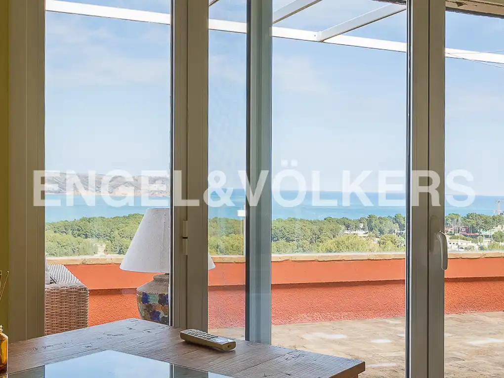 Terrasse von Haus oder Chalet zur Miete in Jávea / Xàbia mit Klimaanlage, Heizung und Privatgarten