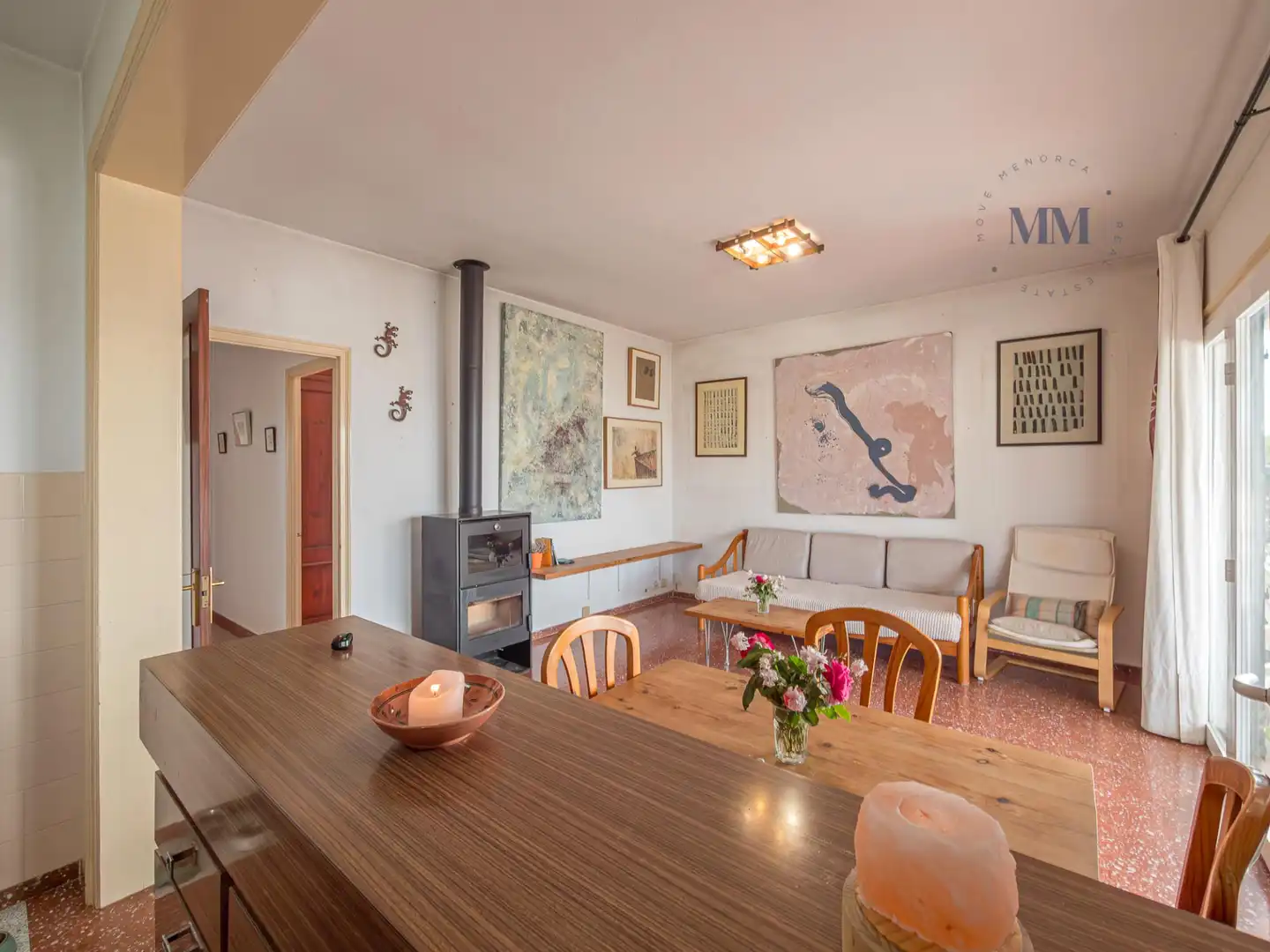 Sala de estar de Casa o chalet en venta en Sant Lluís con Jardín privado, Terraza y Balcón