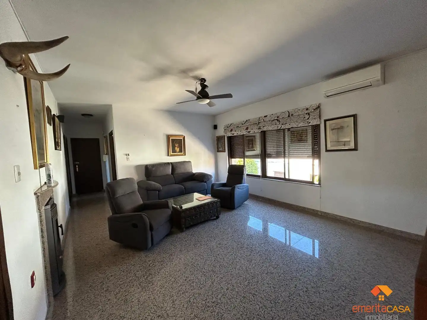 Sala de estar de Casa o chalet en venta en Valverde de Mérida con Aire acondicionado y Trastero