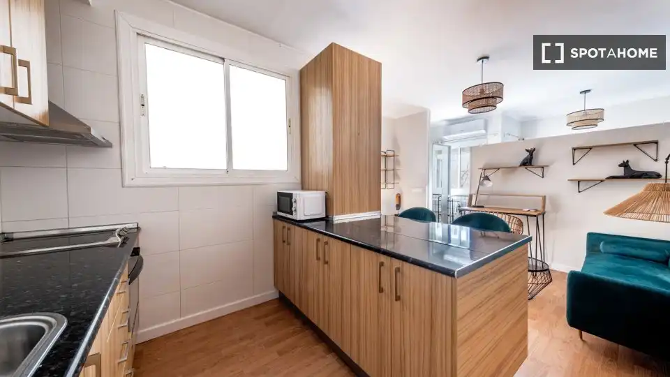 Kitchen of Flat for rent in Barcelona  with Air Conditioner, Heating and Furnished