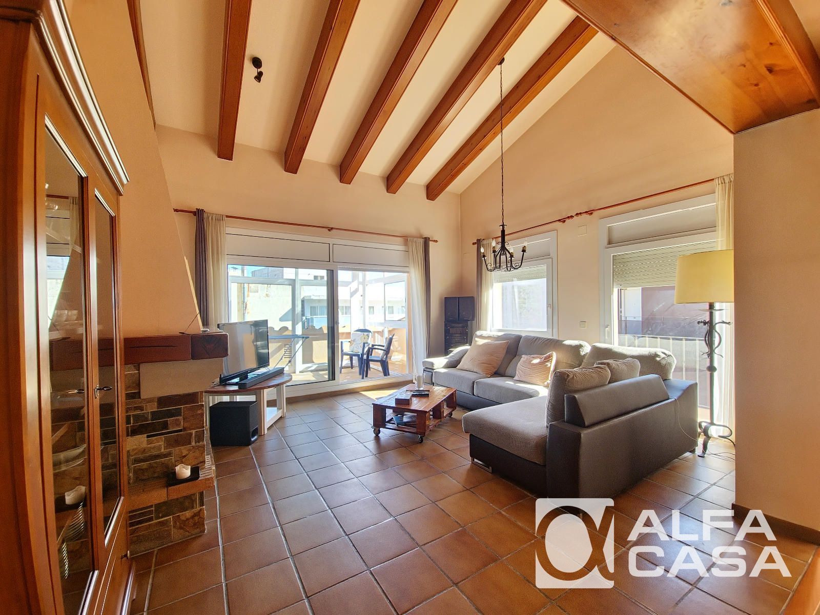 Sala de estar de Piso en venta en Lloret de Mar con Aire acondicionado, Calefacción y Terraza