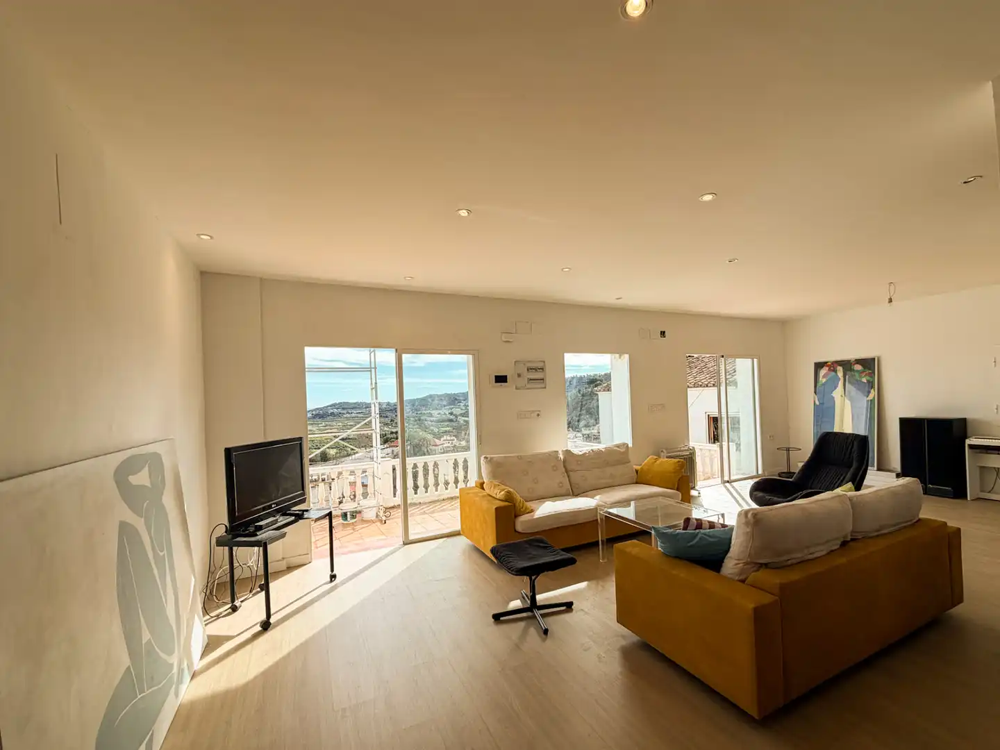 Wohnzimmer von Haus oder Chalet zum Verkauf in Gilet mit Heizung, Parkett und Terrasse