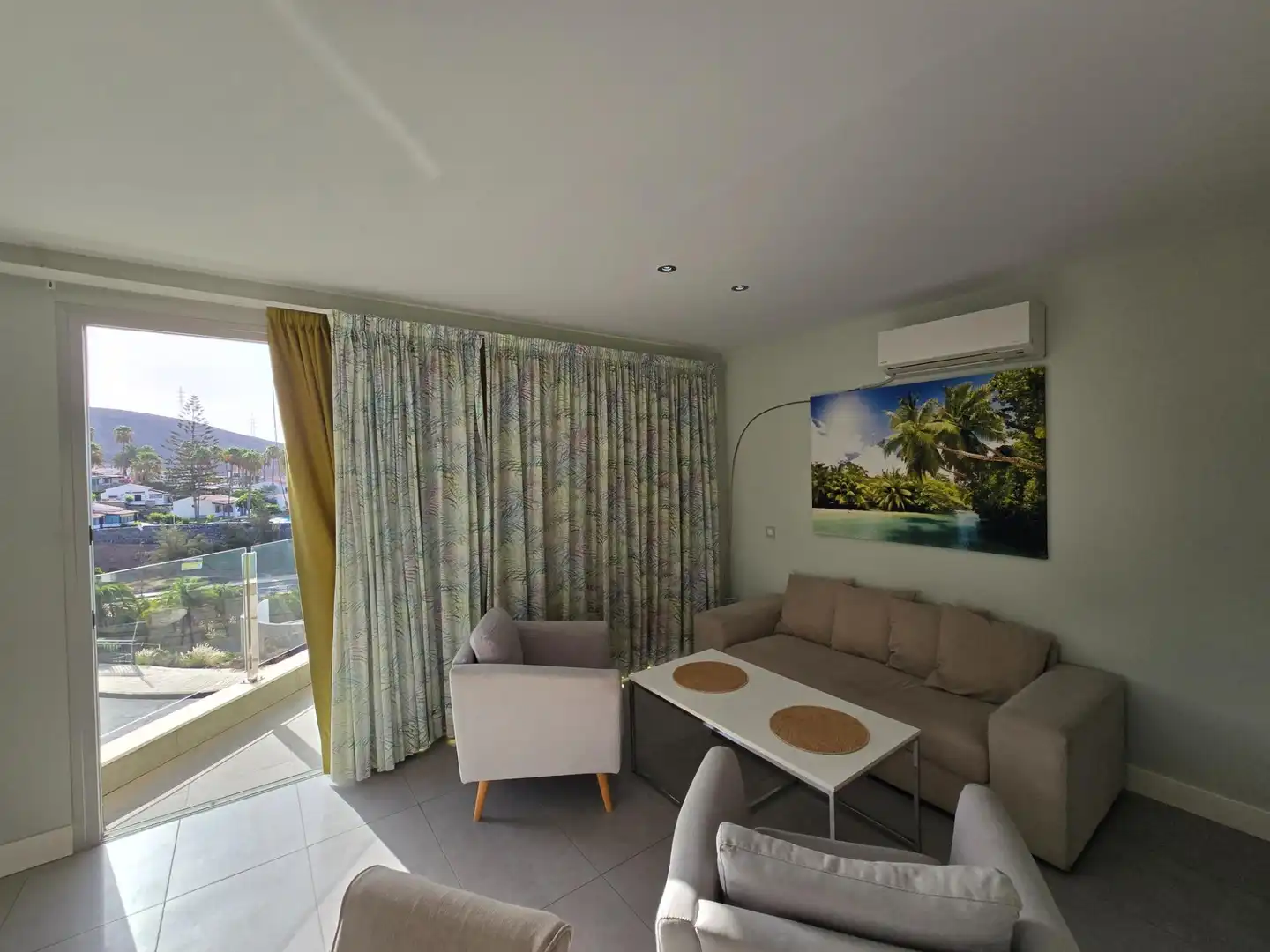 Living room of Apartments for rent in Mogán  with Air Conditioner, Terrace and Furnished