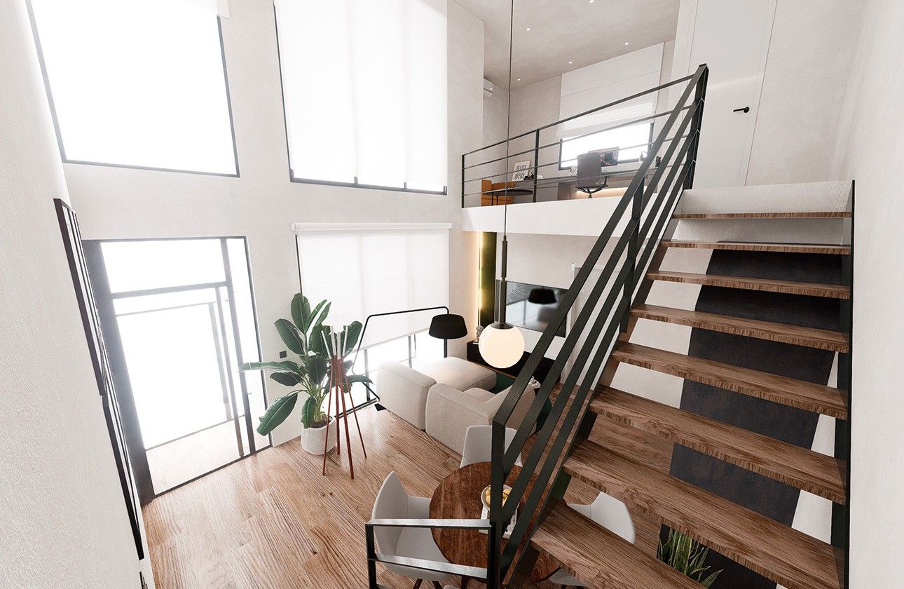 Sala d'estar de Loft en venda en Alicante / Alacant amb Aire condicionat