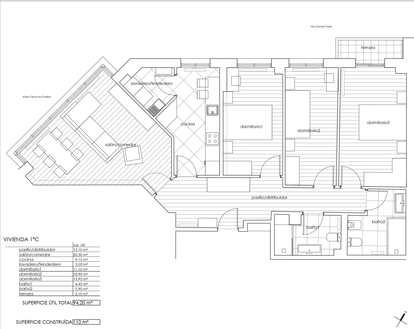 Wohnung mit Terrasse zum Verkauf in Praza Viana do Castelo 1, imagen 19