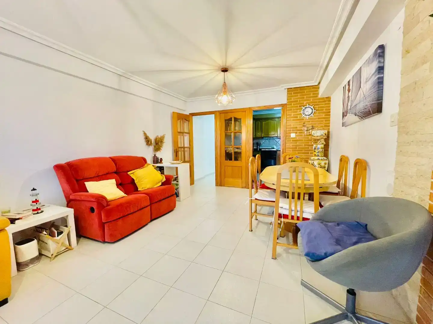 Wohnzimmer von Wohnungen zur Miete in Santa Pola mit Balkon